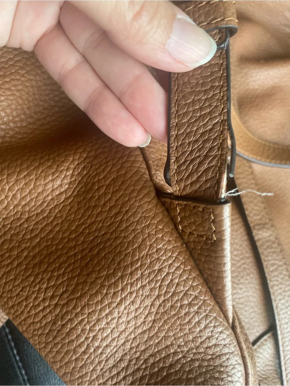 Michael Kors Brown Pebbled Leather Drawstring Backpack with Signature Wallet